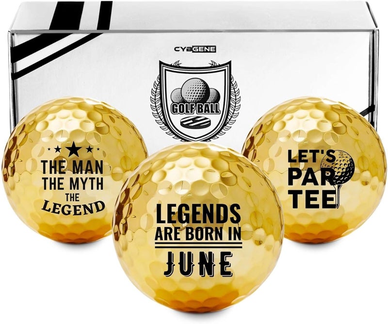 CybGene Birthday Gifts Golf Balls Set for Him, Golf Gifts for Men, Cool Accessories for Golfers, Birthday Golf Balls for Golf Lovers, Dad, Grandpa, Boyfriend, Husband, Brother, Uncle, Boss - Image 1
